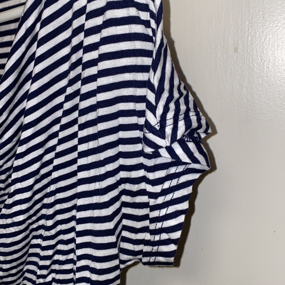 H&M Medium Black White Stripe Boat Neck Short Sleeve Top - Picture 9 of 12